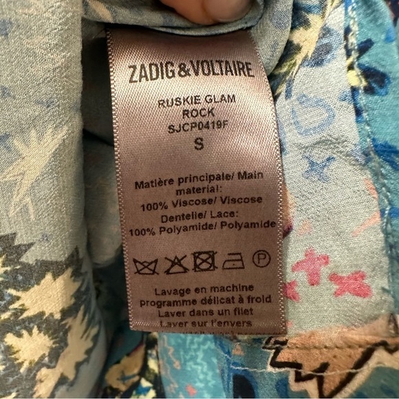Zadig & Voltaire Ruskie Glam Rock Floral Maxi Dress size S - Picture 9 of 9